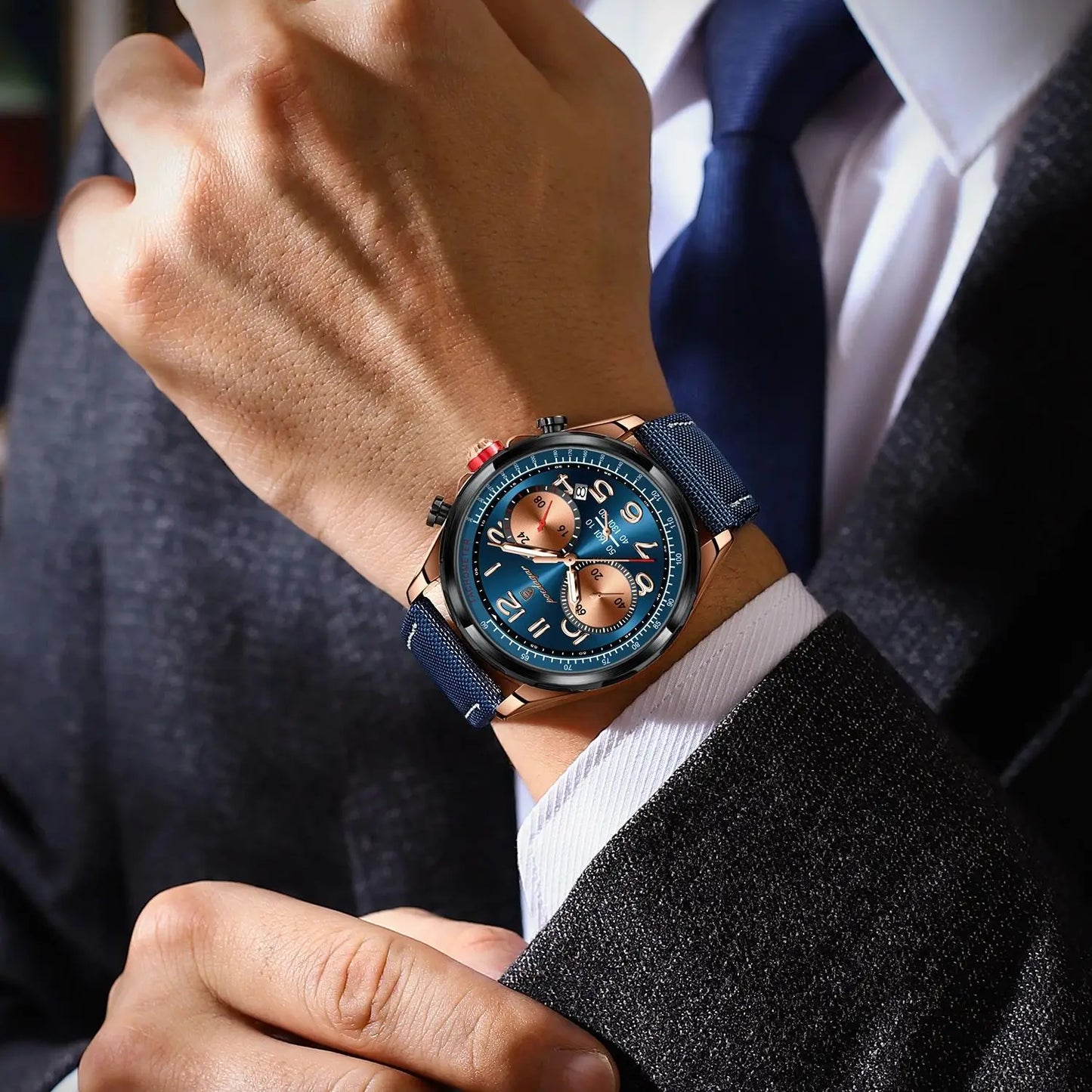 Montre de luxe chronographe pour homme