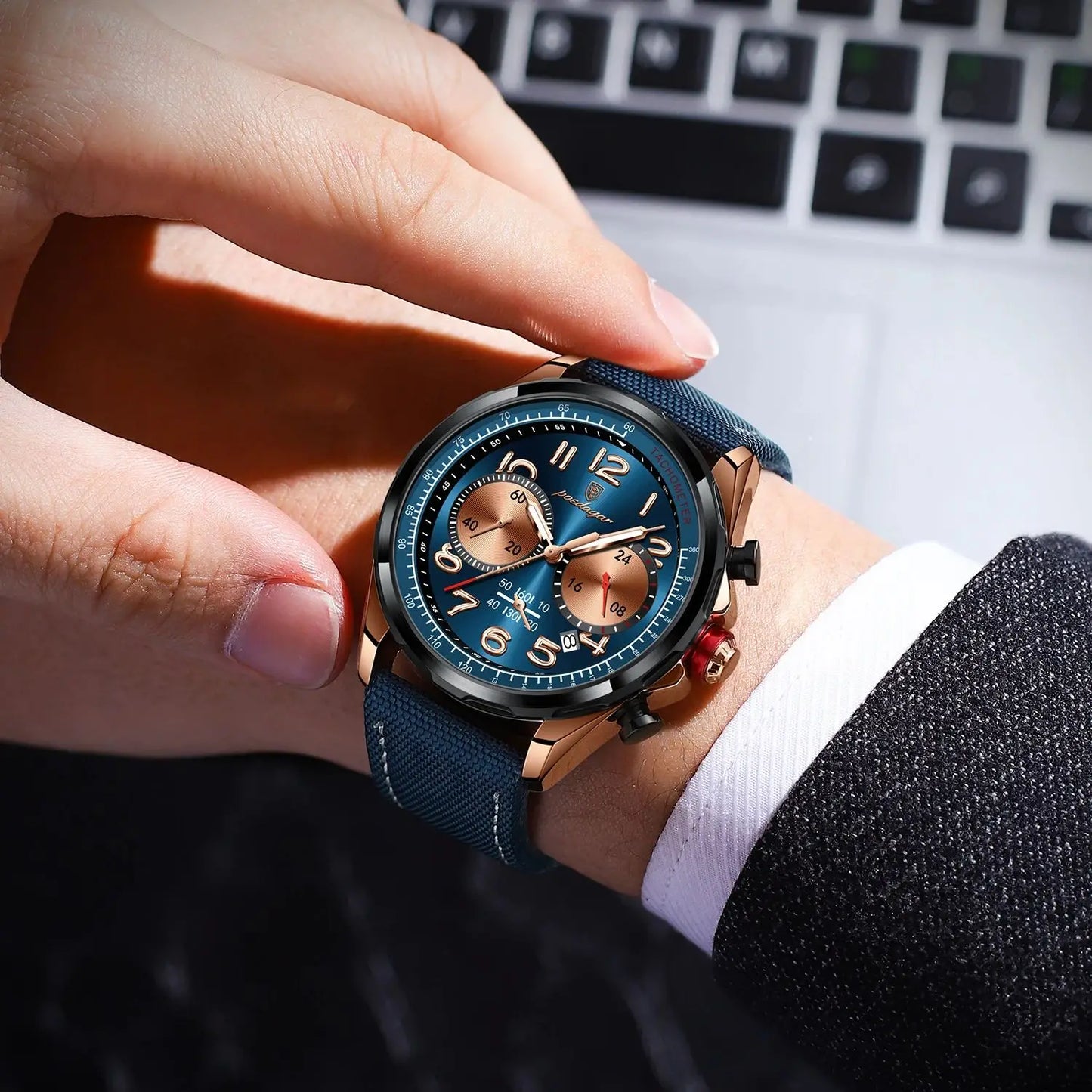 Montre de luxe chronographe pour homme
