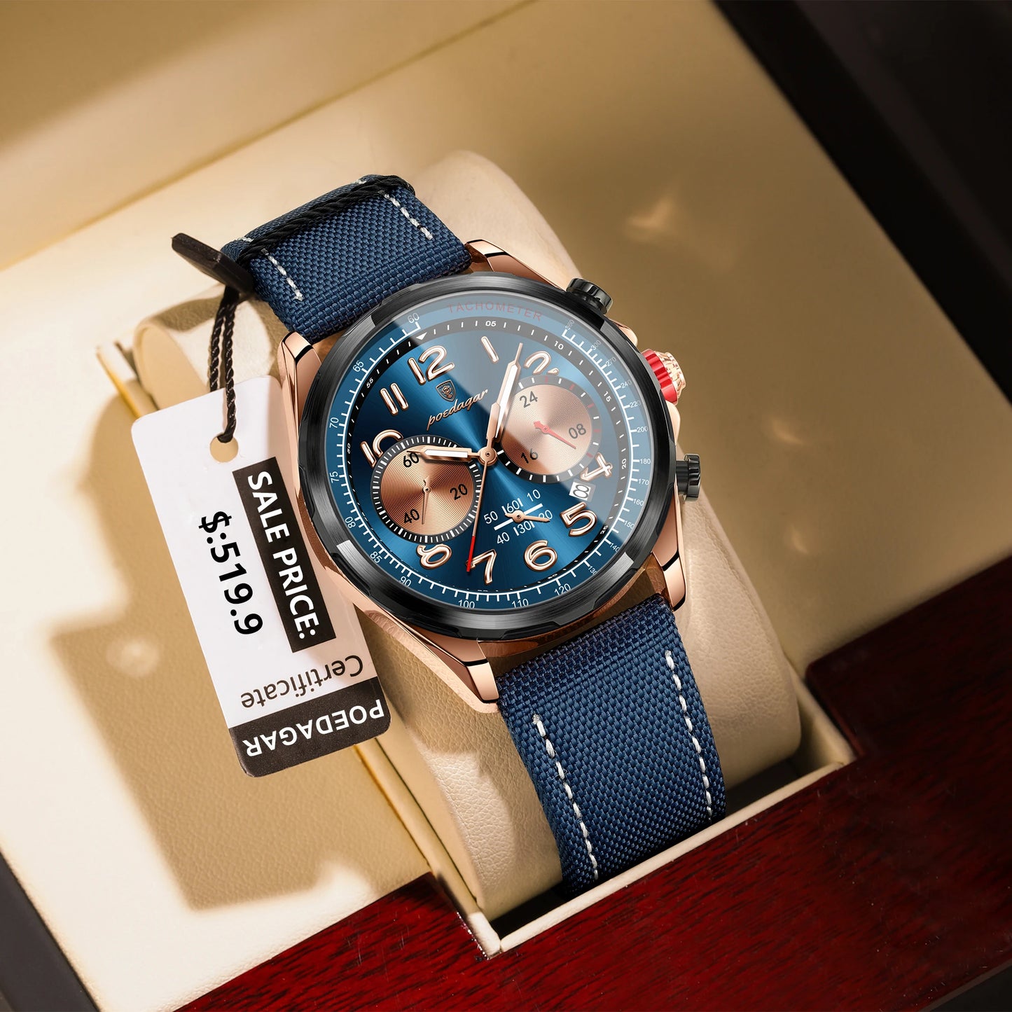 Montre de luxe chronographe pour homme
