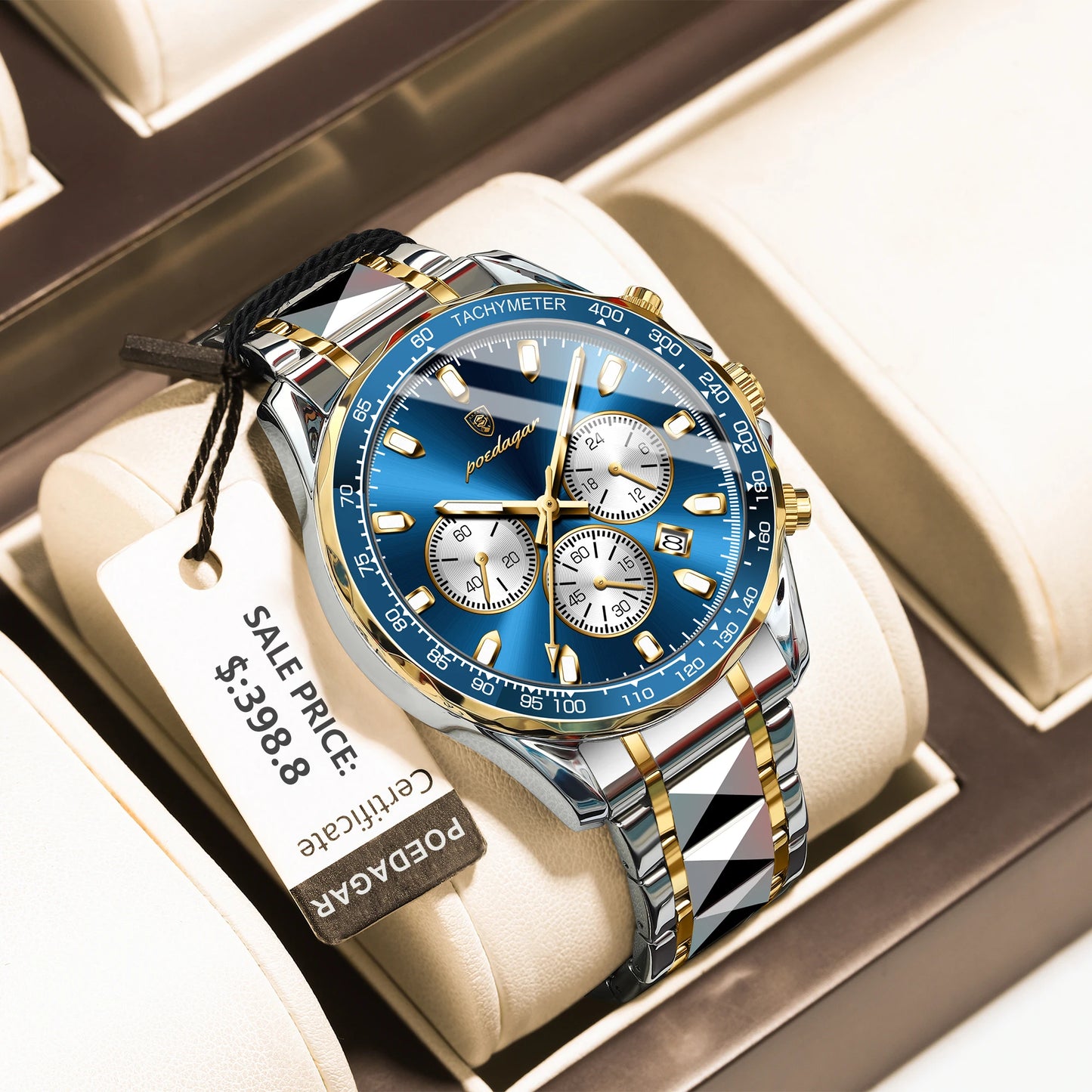 Montre de luxe étanche pour homme