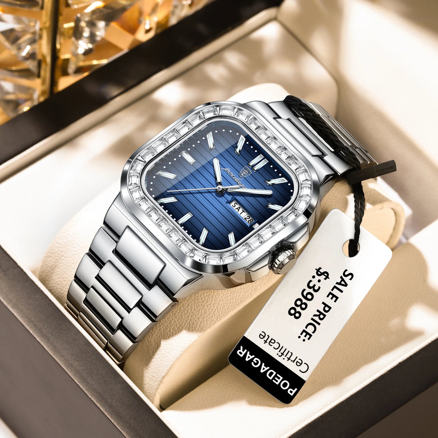 Montre de Luxe Carré pour Homme