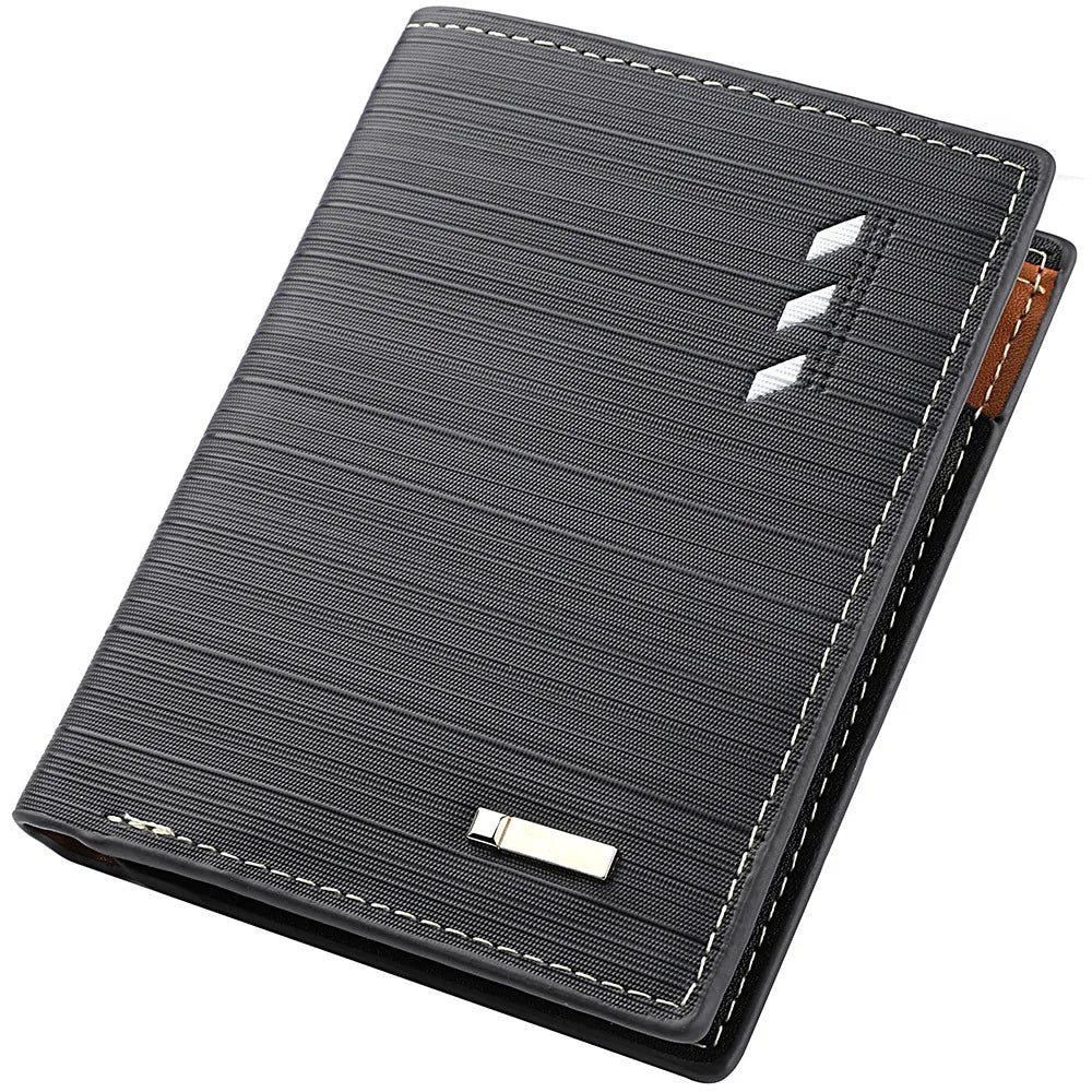 Portefeuille vertical à rayures pour hommes