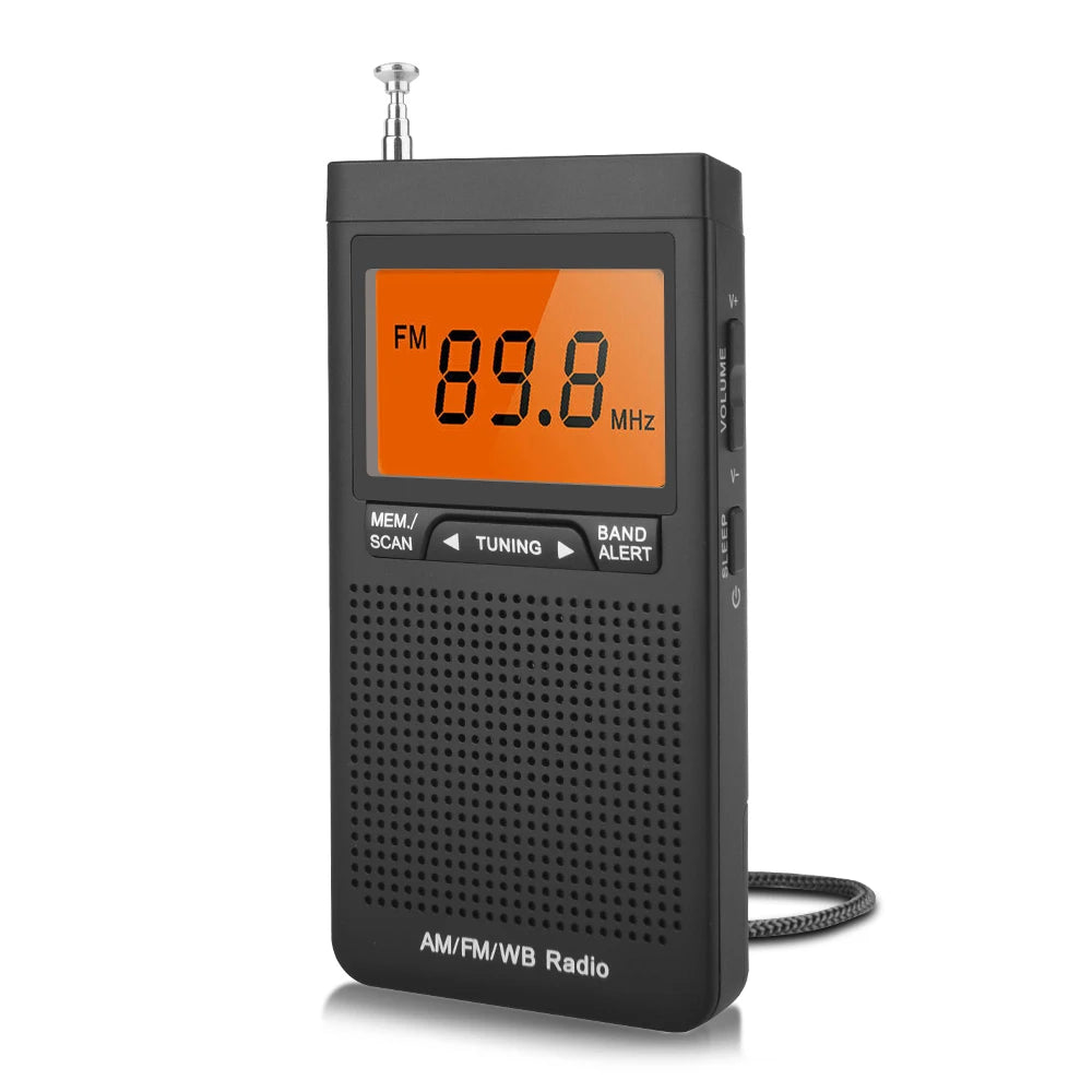 Radio portable AM FM avec grand écran numérique