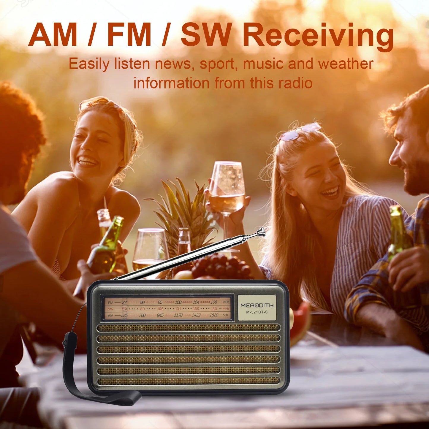 Radio Solaire Rétro Multifunction