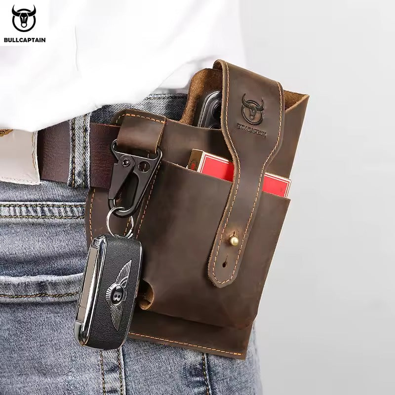 Pochette de téléphone en cuir pour hommes