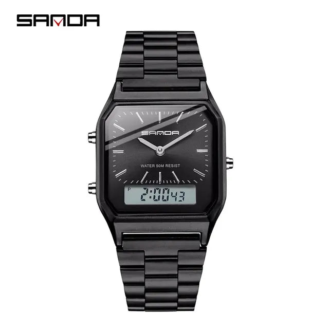 Montre de luxe en acier inoxydable pour hommes
