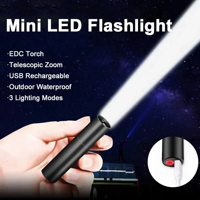 Mini lampe de poche portable extérieure