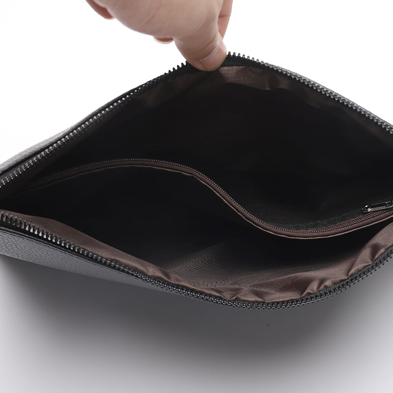 Pochette en cuir PU motif de tigre pour hommes d'affaires