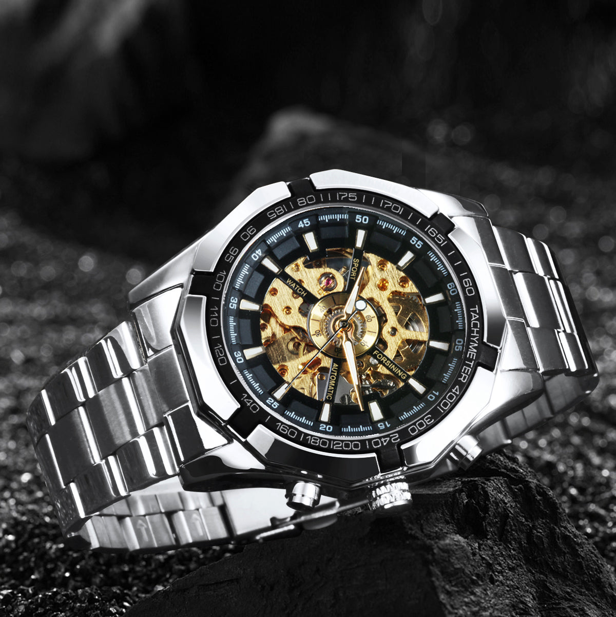 Montre-bracelet mécanique pour homme