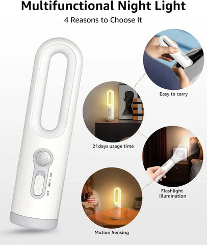 Veilleuse LED USB 2 en 1 à capteur de mouvement