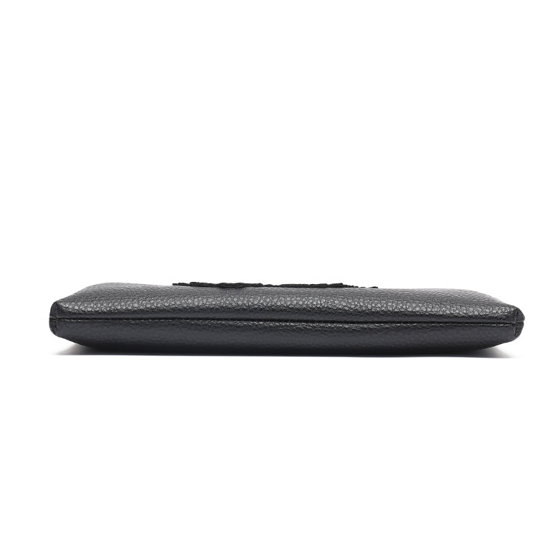 Pochette en cuir PU motif de tigre pour hommes d'affaires