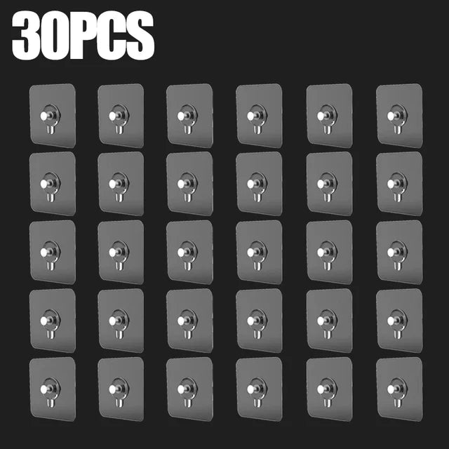 Pack de 30 Crochets À Vis Mural Sans Perforation Multifonction Mobile Sans Traces