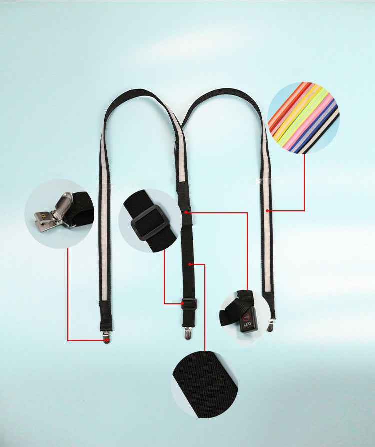 Bretelles lumineuses pour hommes