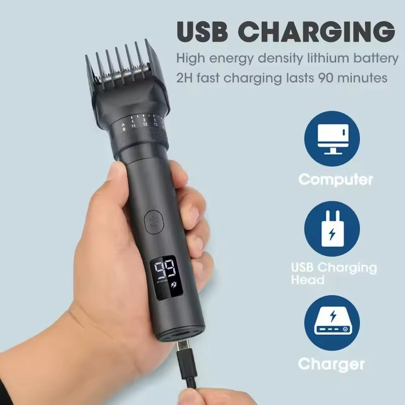 2 en 1 Rasoir électrique Pro pour hommes