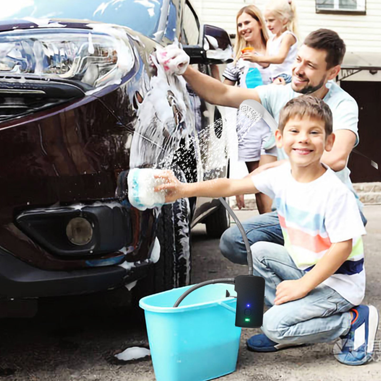 Douche électrique portable avec batterie