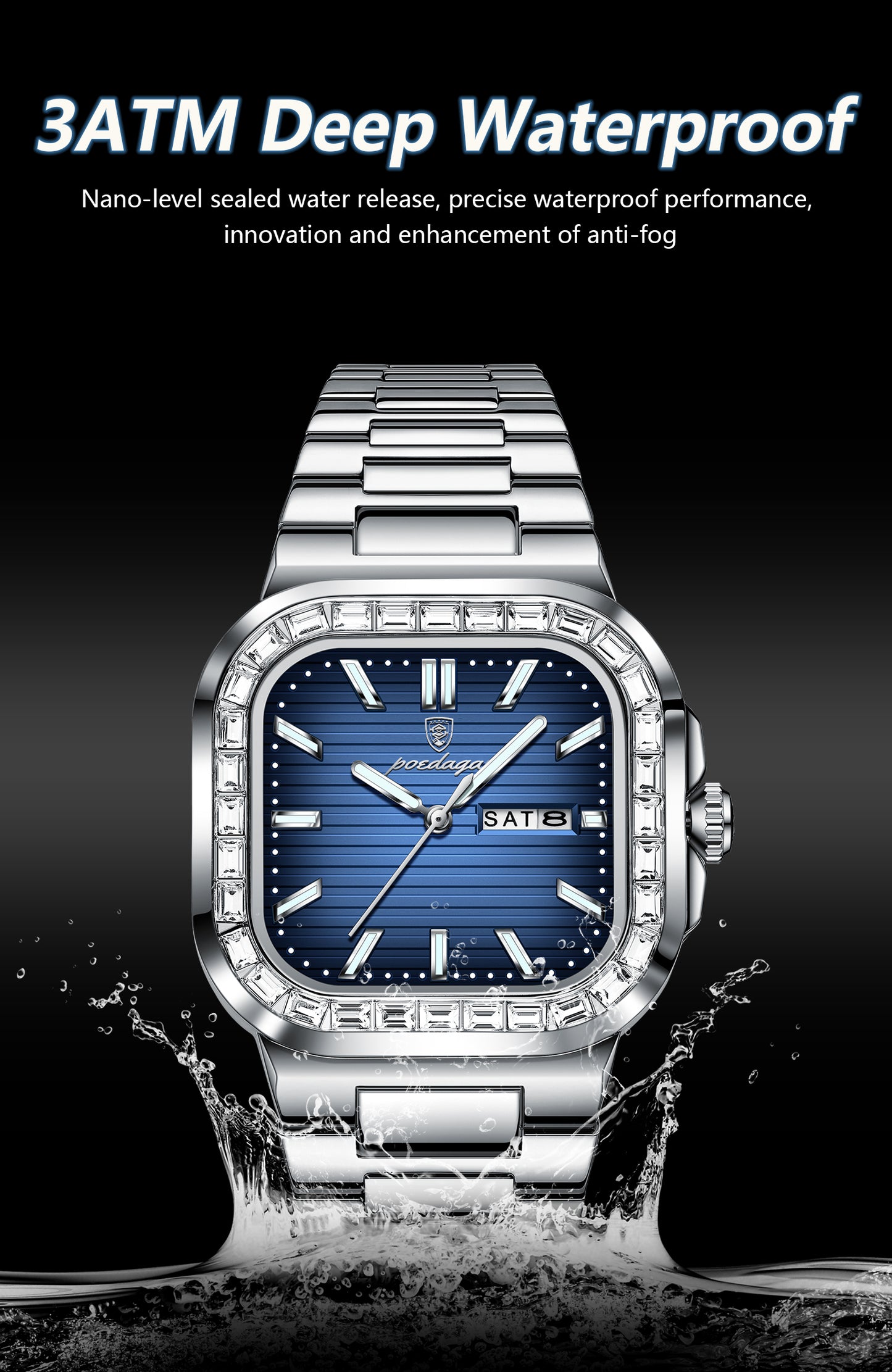 Montre de Luxe Carré pour Homme