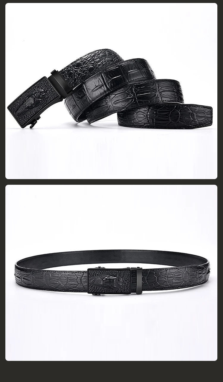 Ceinture en cuir supérieure pour homme