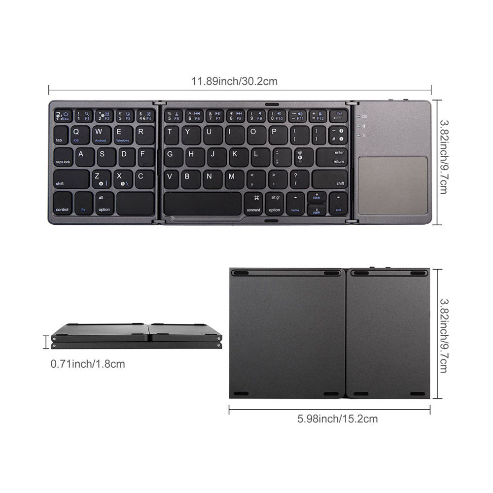 Mini clavier pliable sans fil portable
