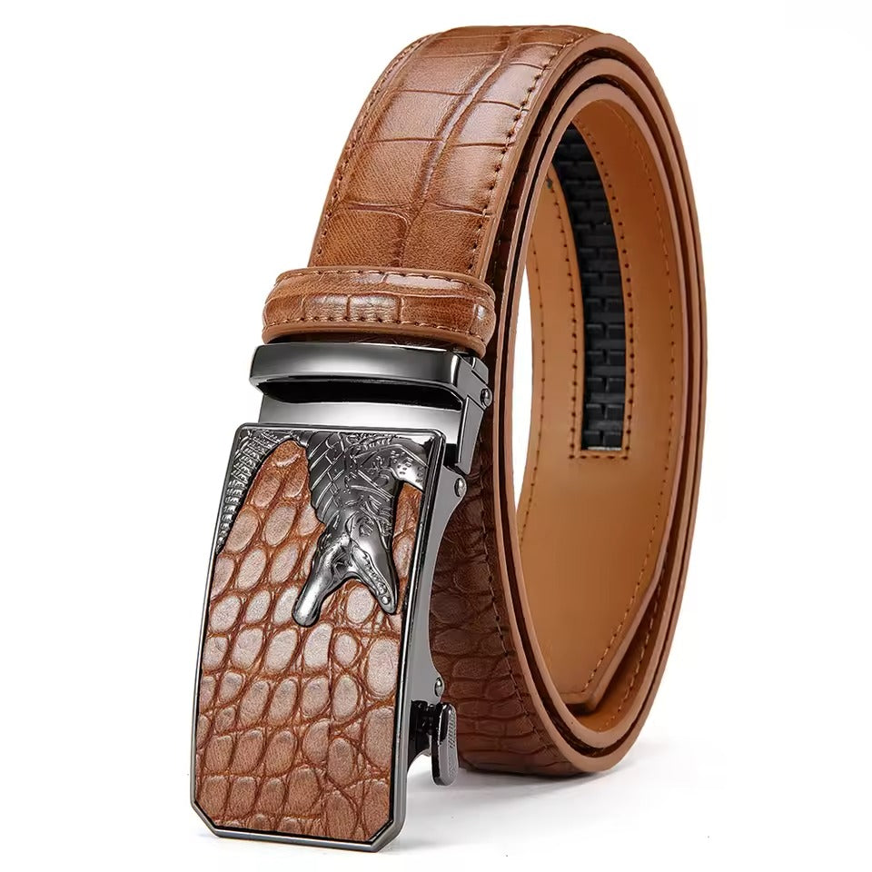 Ceinture de luxe en cuir PU pour hommes