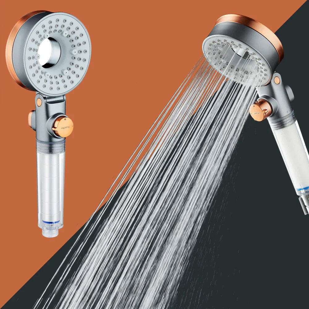 Pommeau de Douche Unique Double Face 3 Jets, Filtration