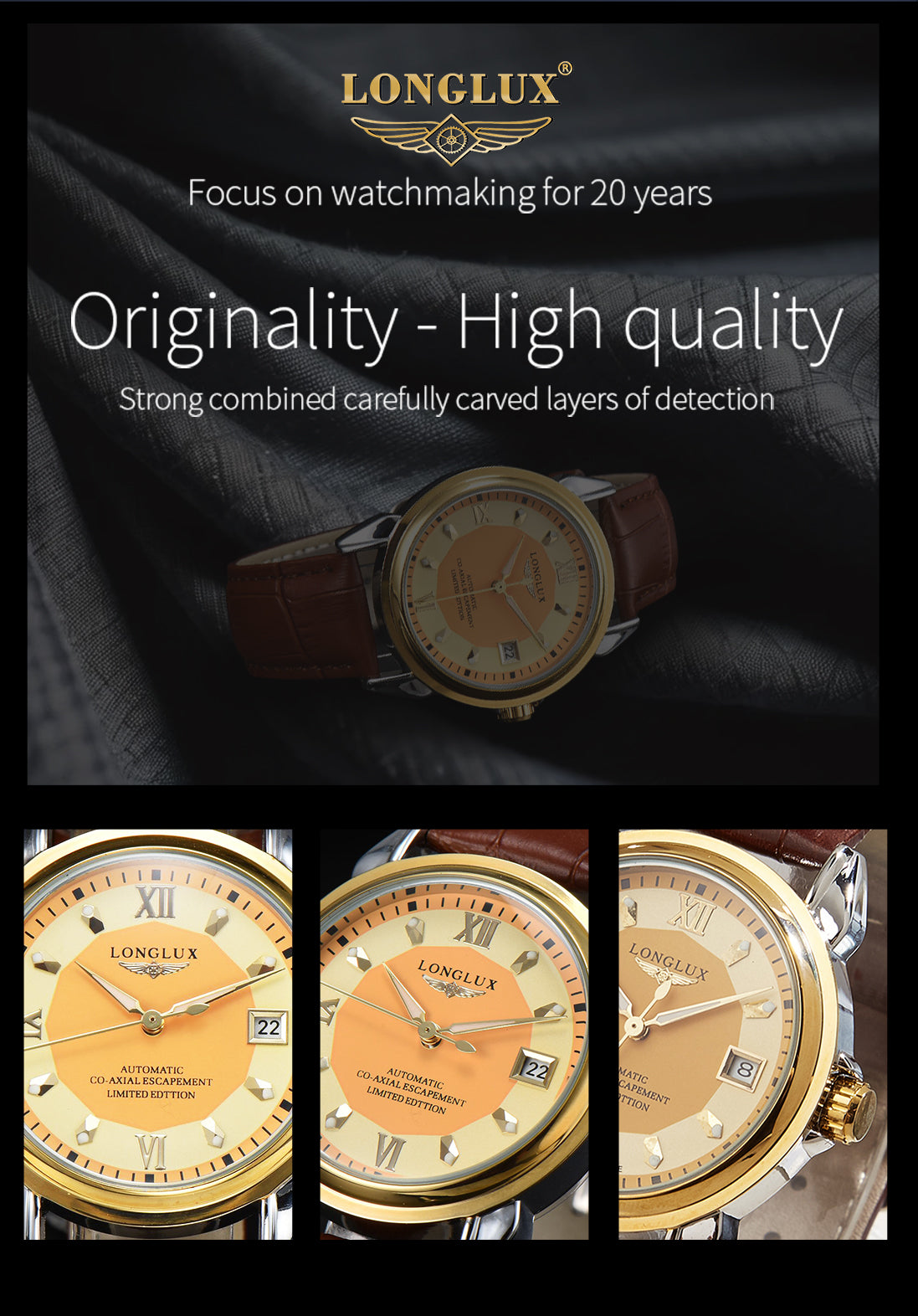 Montre à mouvement automatique pour homme