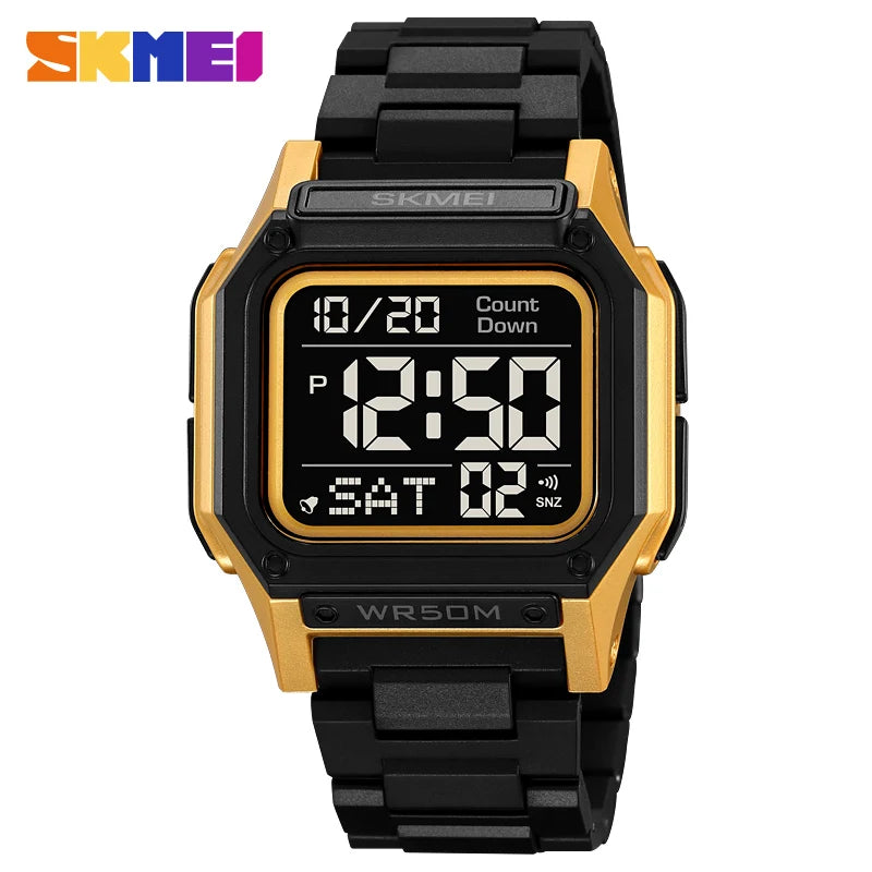Montre électronique étanche pour homme