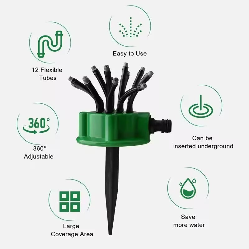 Buse rotative pour pelouse à 360