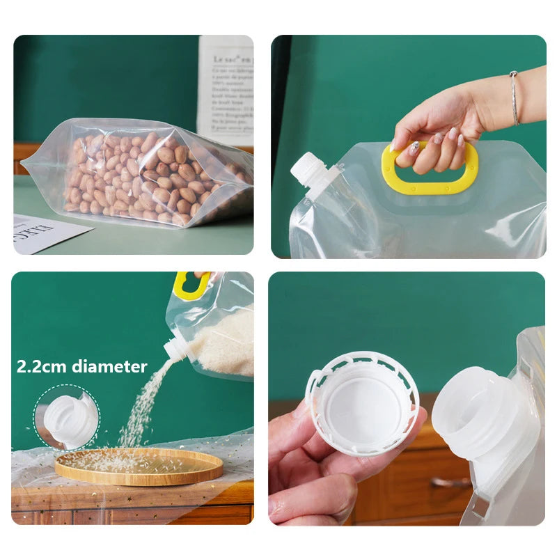 Sacs de rangement multigrains avec bec verseur 5 PCS