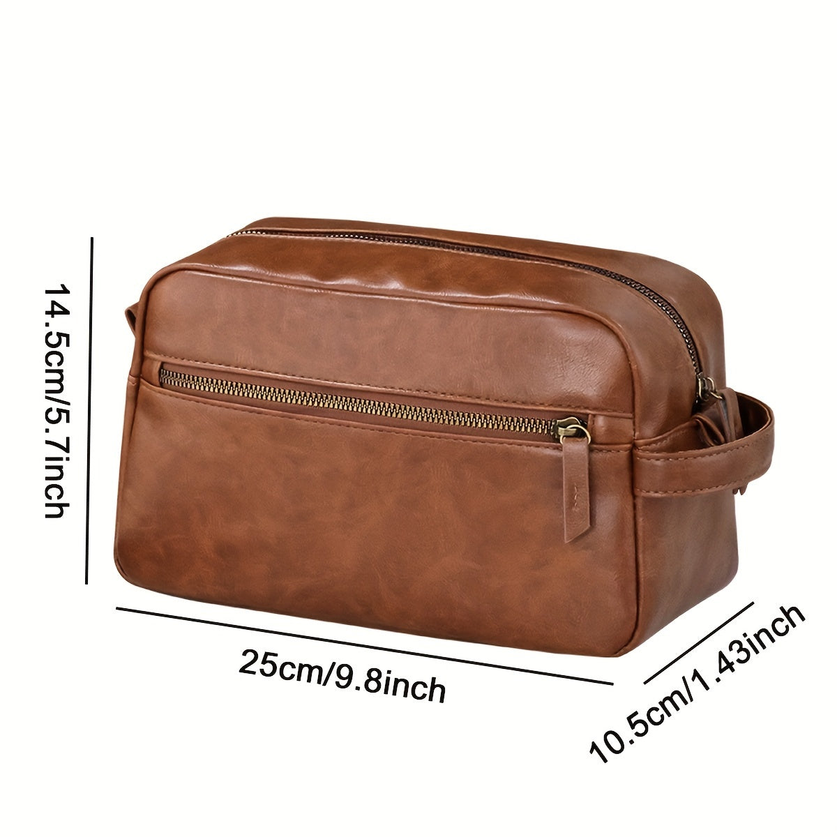 Trousse en cuir PU imperméable pour hommes