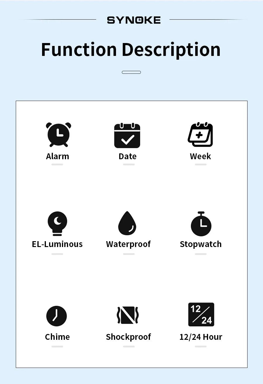 Montres numériques étanches pour homme