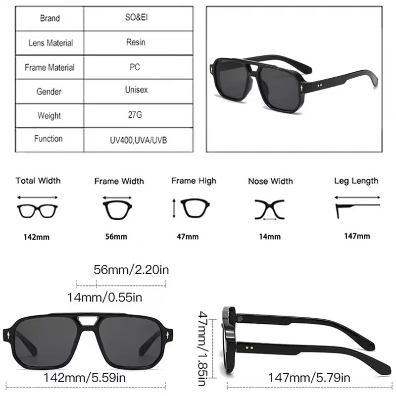 Lunettes de soleil à la mode pour hommes