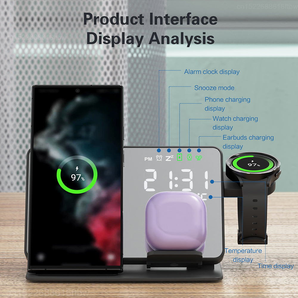 3 en 1 Chargeur Sans Fil Rapide et Pratique