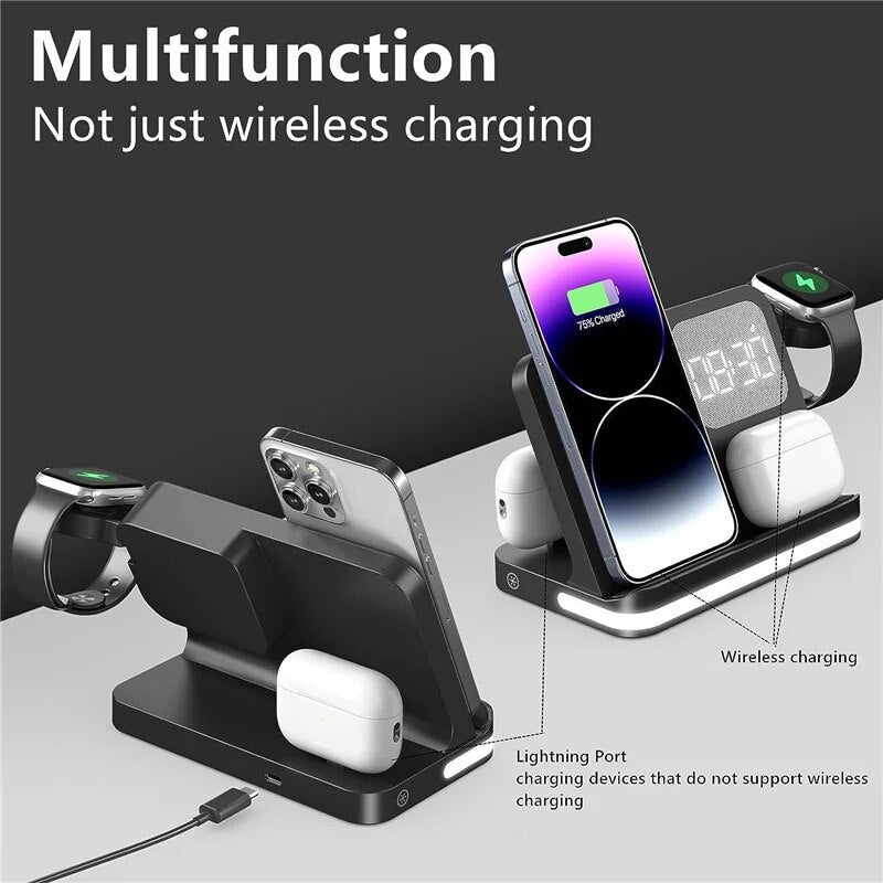 6 en 1 Support de chargeur sans fil multifonction