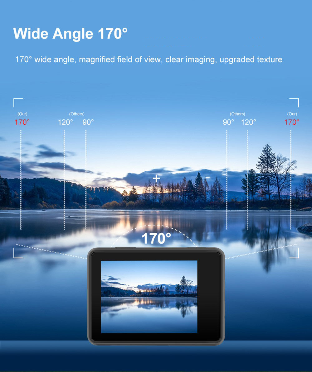 Caméra étanche 5K écran tactile IPS