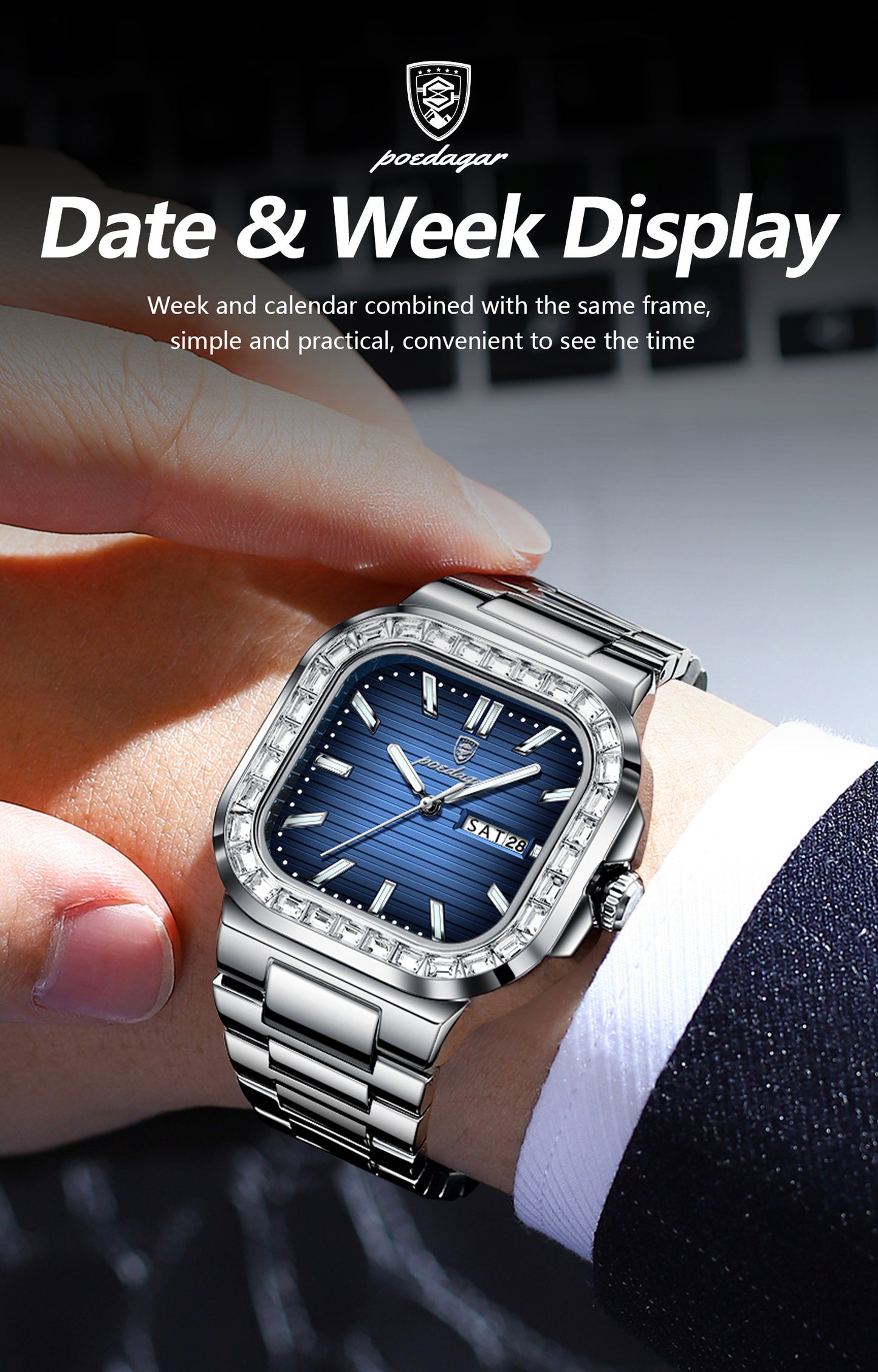 Montre de Luxe Carré pour Homme