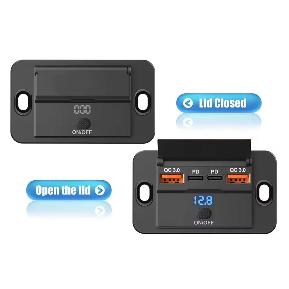 Adaptateur de prise de chargeur de voiture à 4 Ports