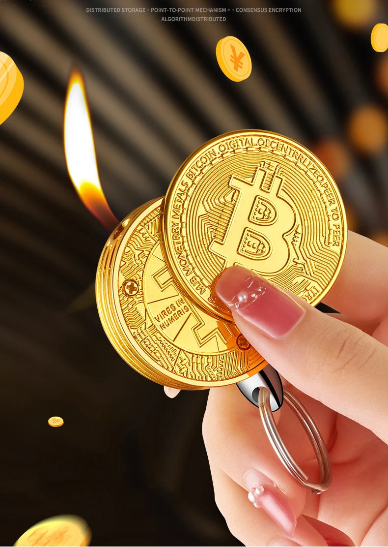 Briquet magique en forme de Bitcoin