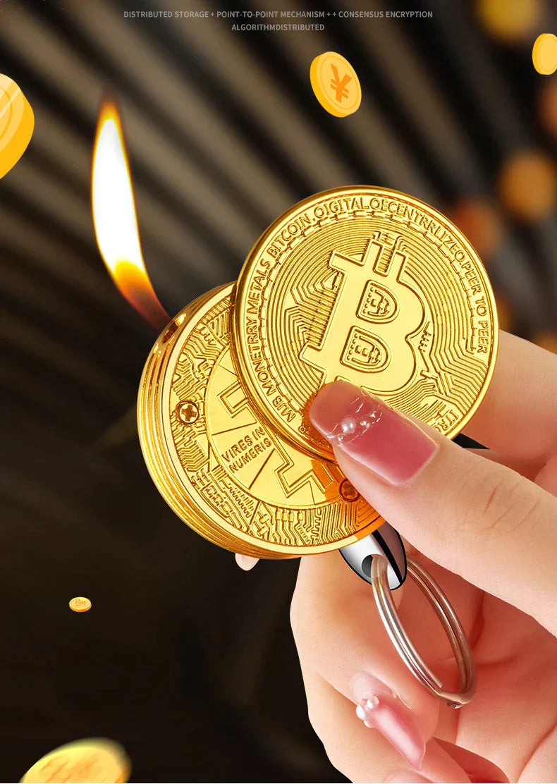 Briquet magique en forme de Bitcoin