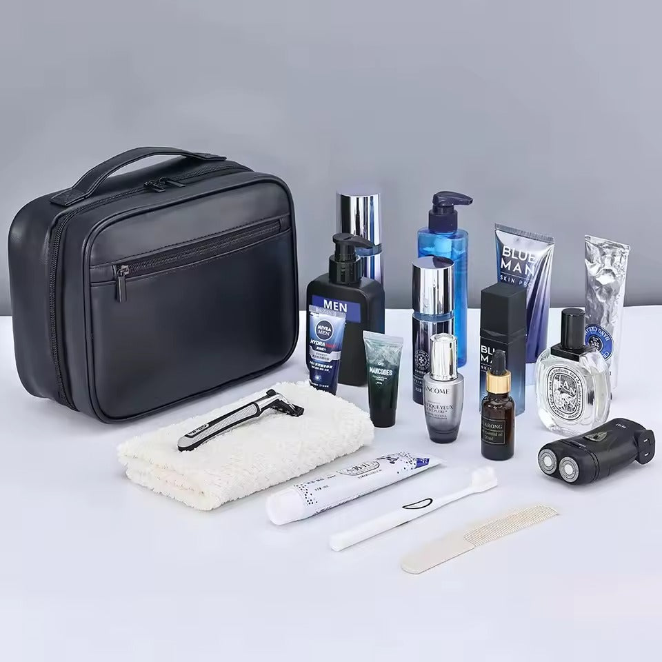 Trousse de luxe en cuir PU pour hommes