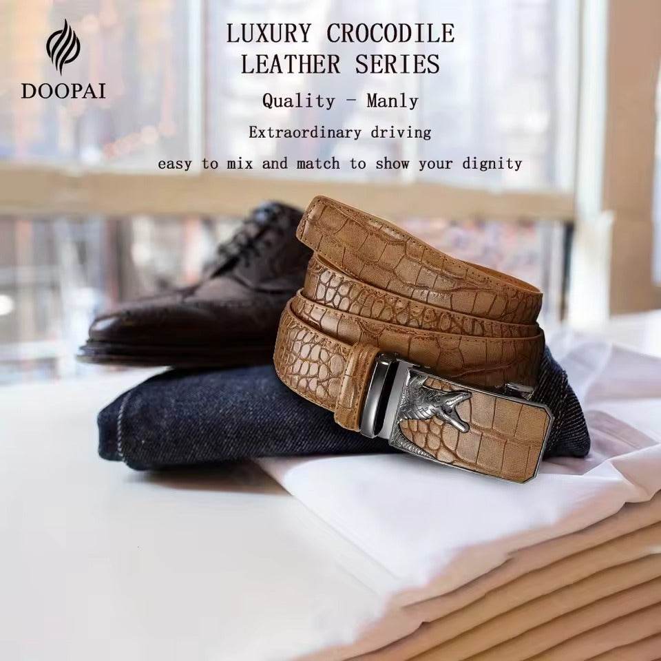 Ceinture de luxe en cuir PU pour hommes