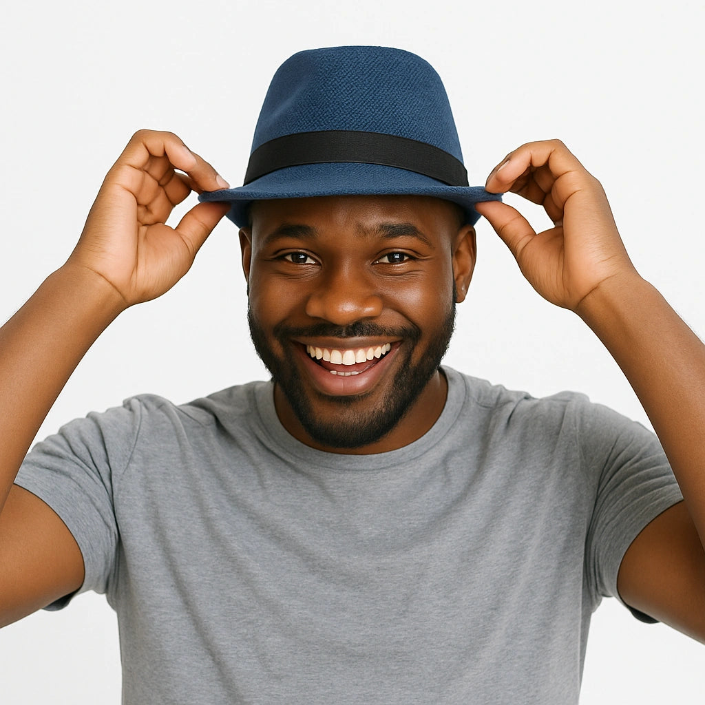 Chapeau Fedora Bleu pour Homme