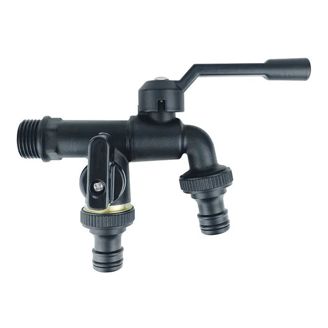 Robinet en laiton noir d'eau à Double
