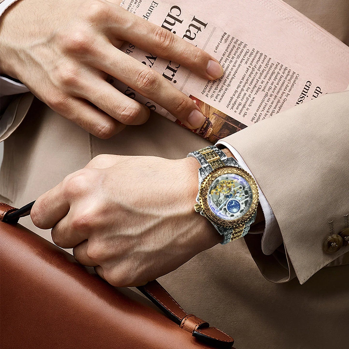 Montre mécanique de luxe pour homme