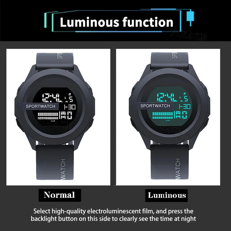 Montre de sport numérique pour homme