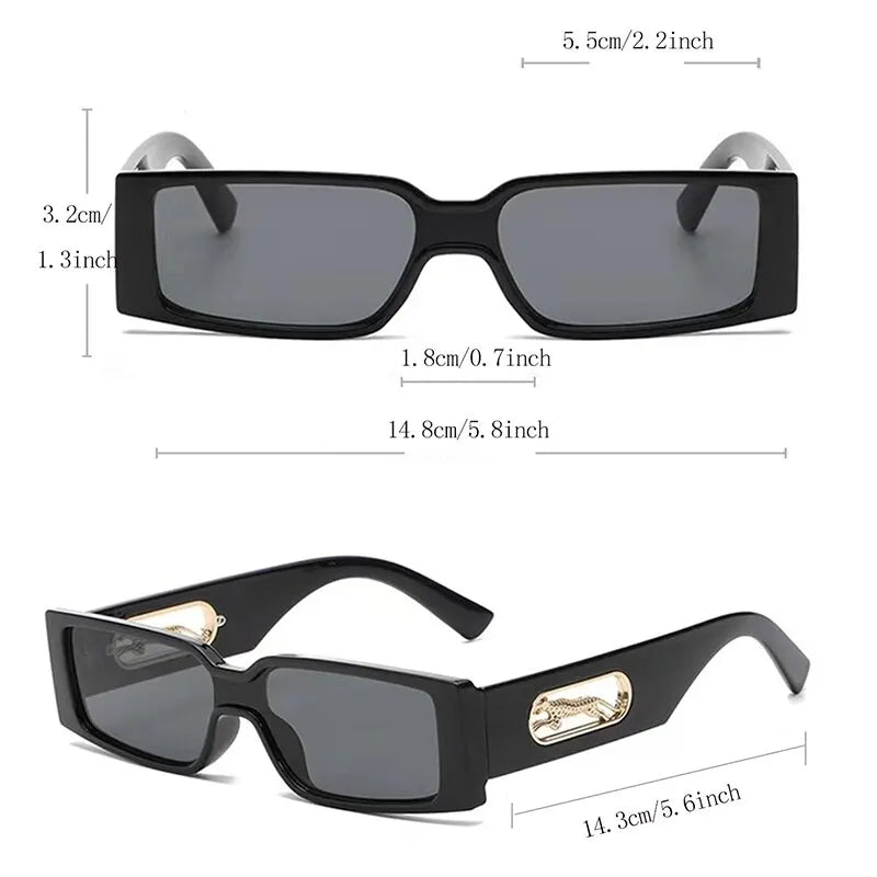 Lunettes de soleil carrées de luxe
