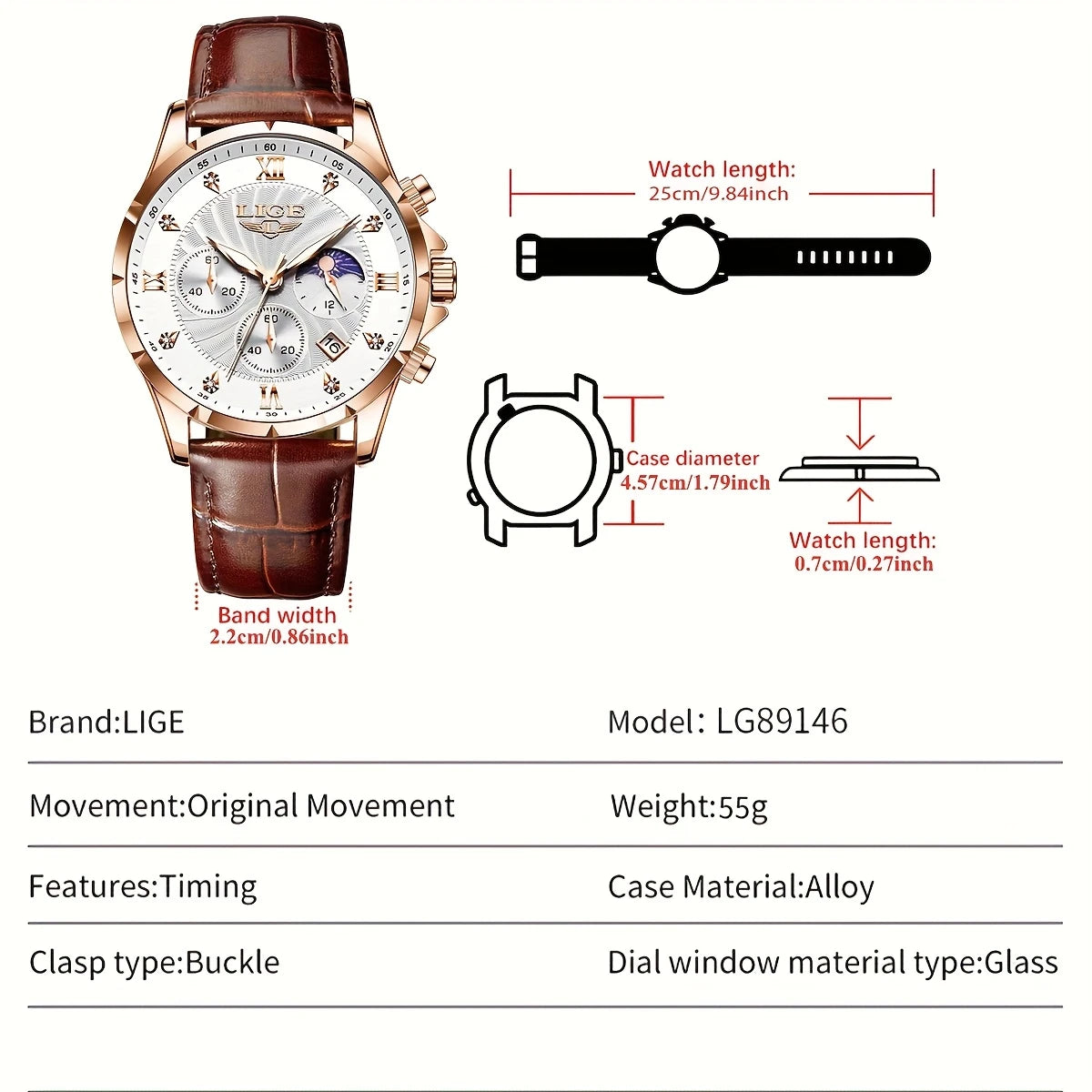 Montre de luxe supérieure pour hommes