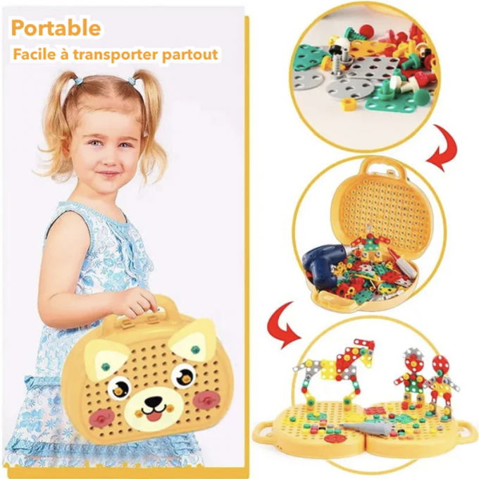 Boite a outils puzzle magique de jeu pour enfants
