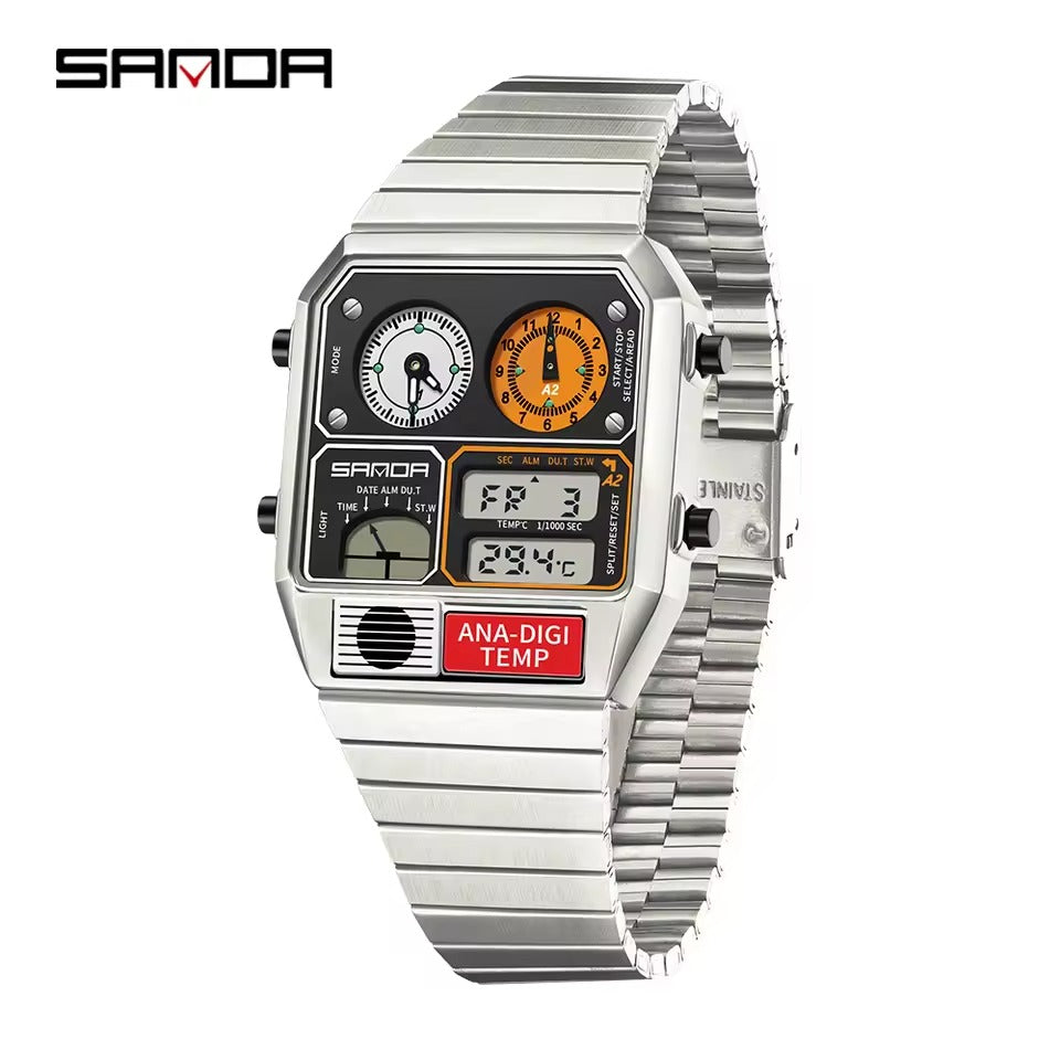 Montre électronique carré pour hommes