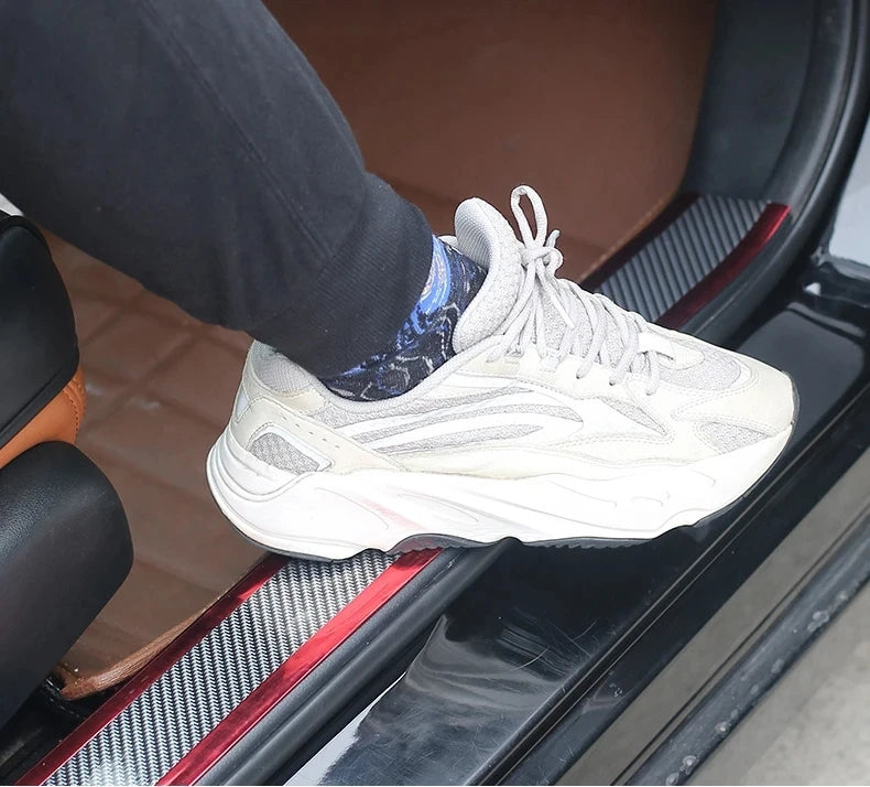 Autocollants anti-rayures en Fiber de carbone pour voiture (5cm/1m)