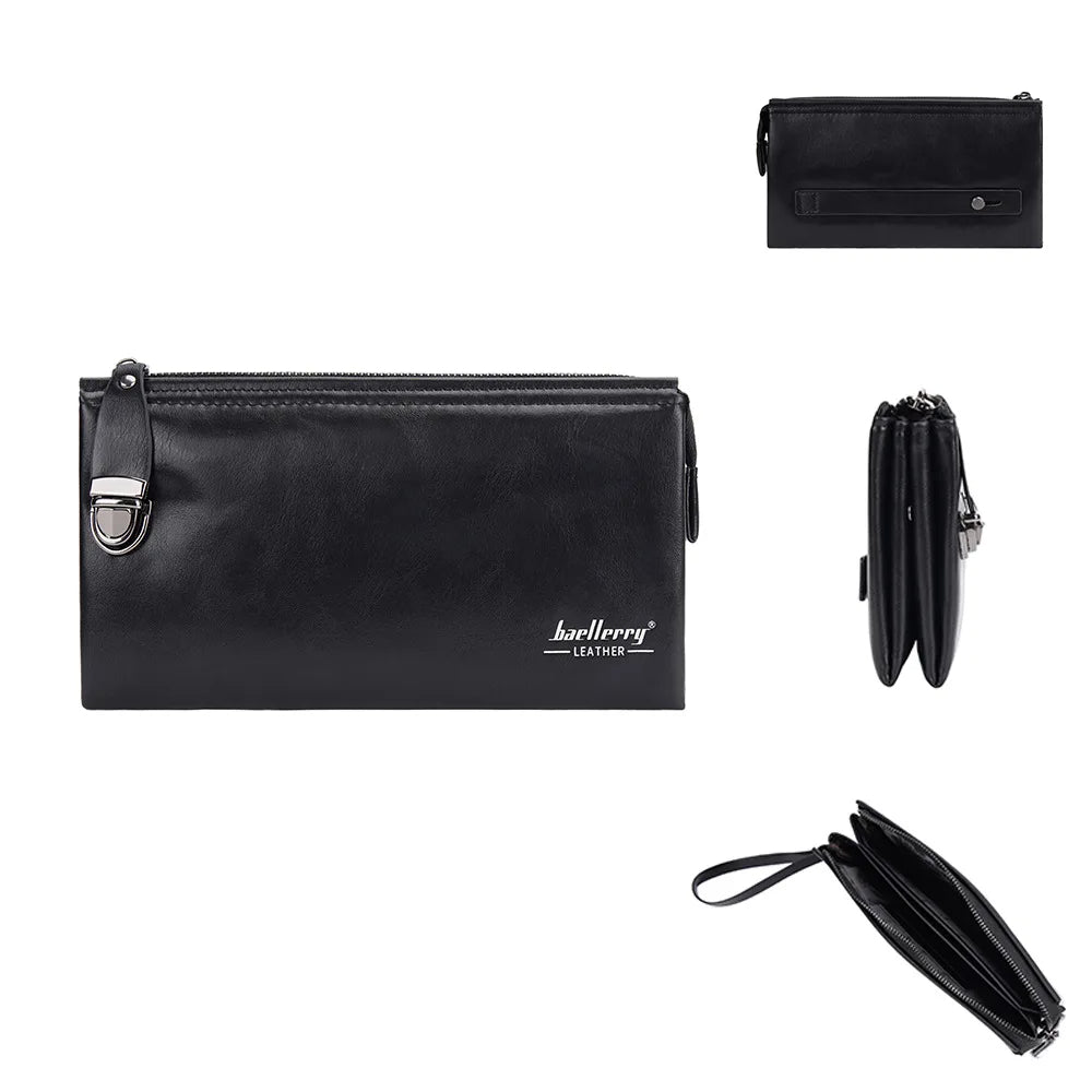 Pochette en Cuir PU Léger d'affaires pour hommes